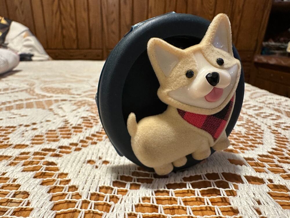 Bath & Body Works Corgi Car Fragrance Holder Flocked Dog  Clip Scentportable